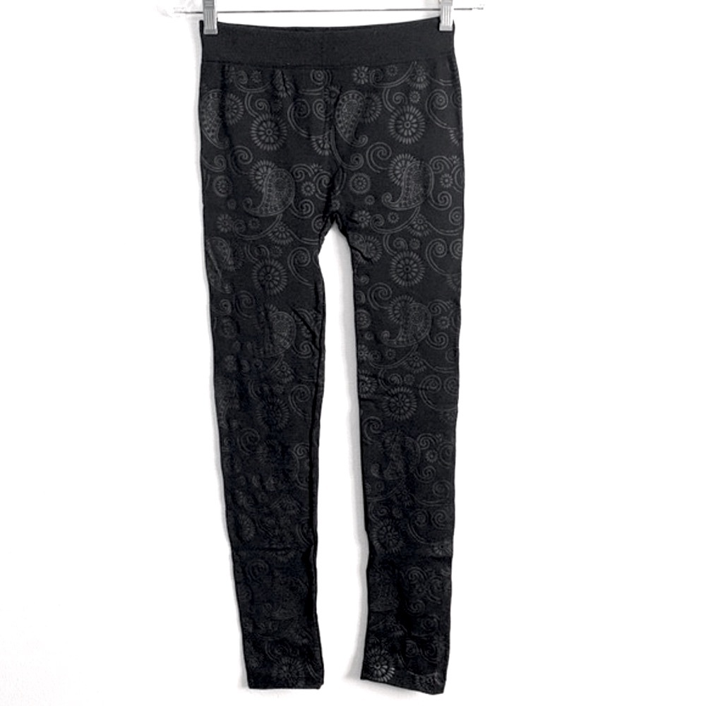 Attract Power Floral Paisley Print Thermal Leggings